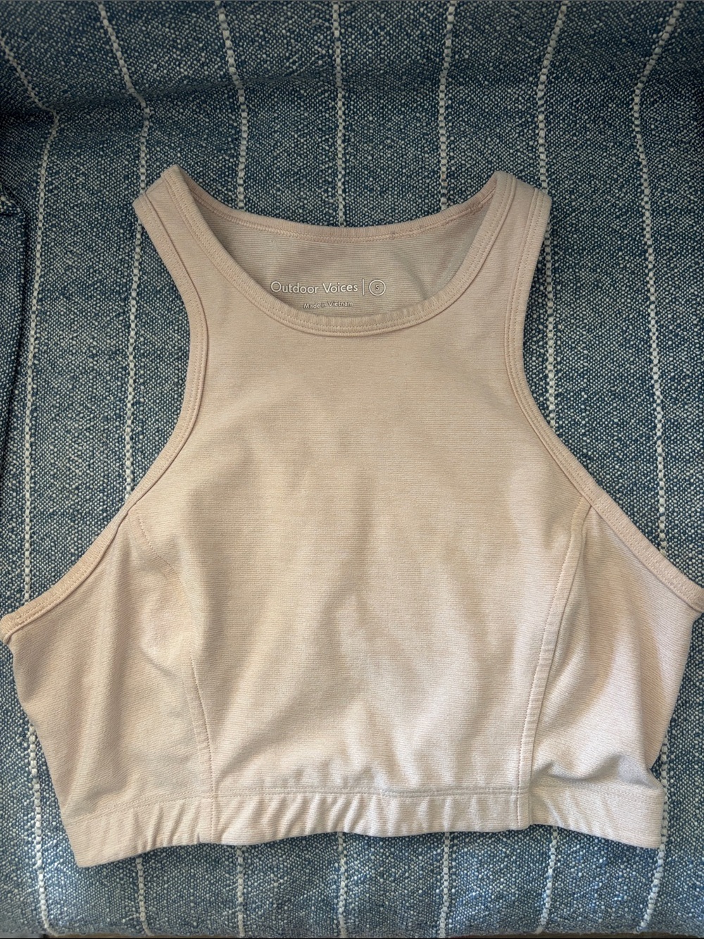 Outdoor Voices Blush High-Neck Sports Bra